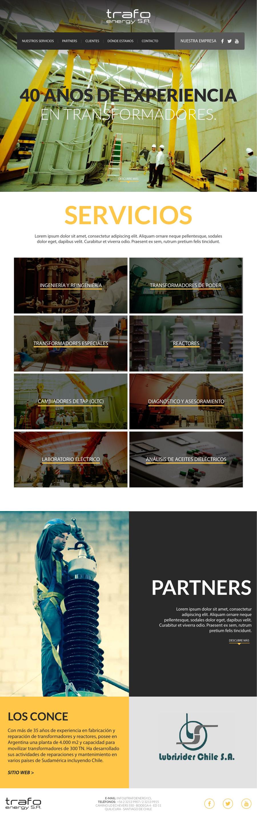 Trafo Energy website design